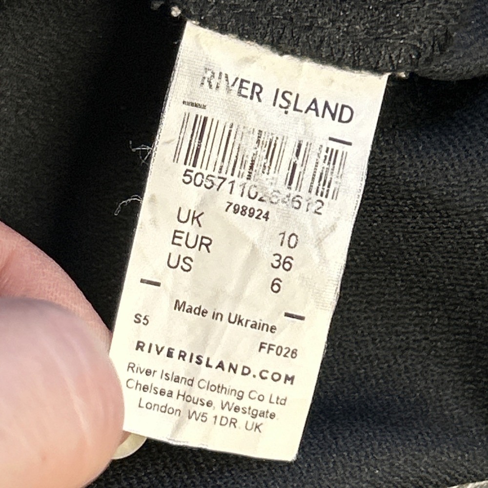 River‎ Island Women's Plaid Mini Skirt US 6 UK 10 Paper Bag Waist Buttons Preppy - Picture 12 of 16